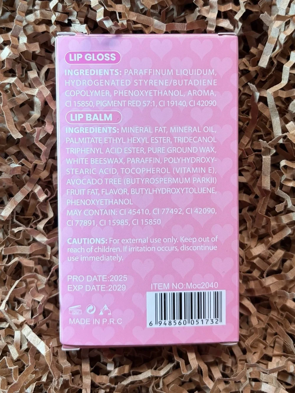 Mocallure x Hello Kitty  Pink Lip Balm & Gloss Set